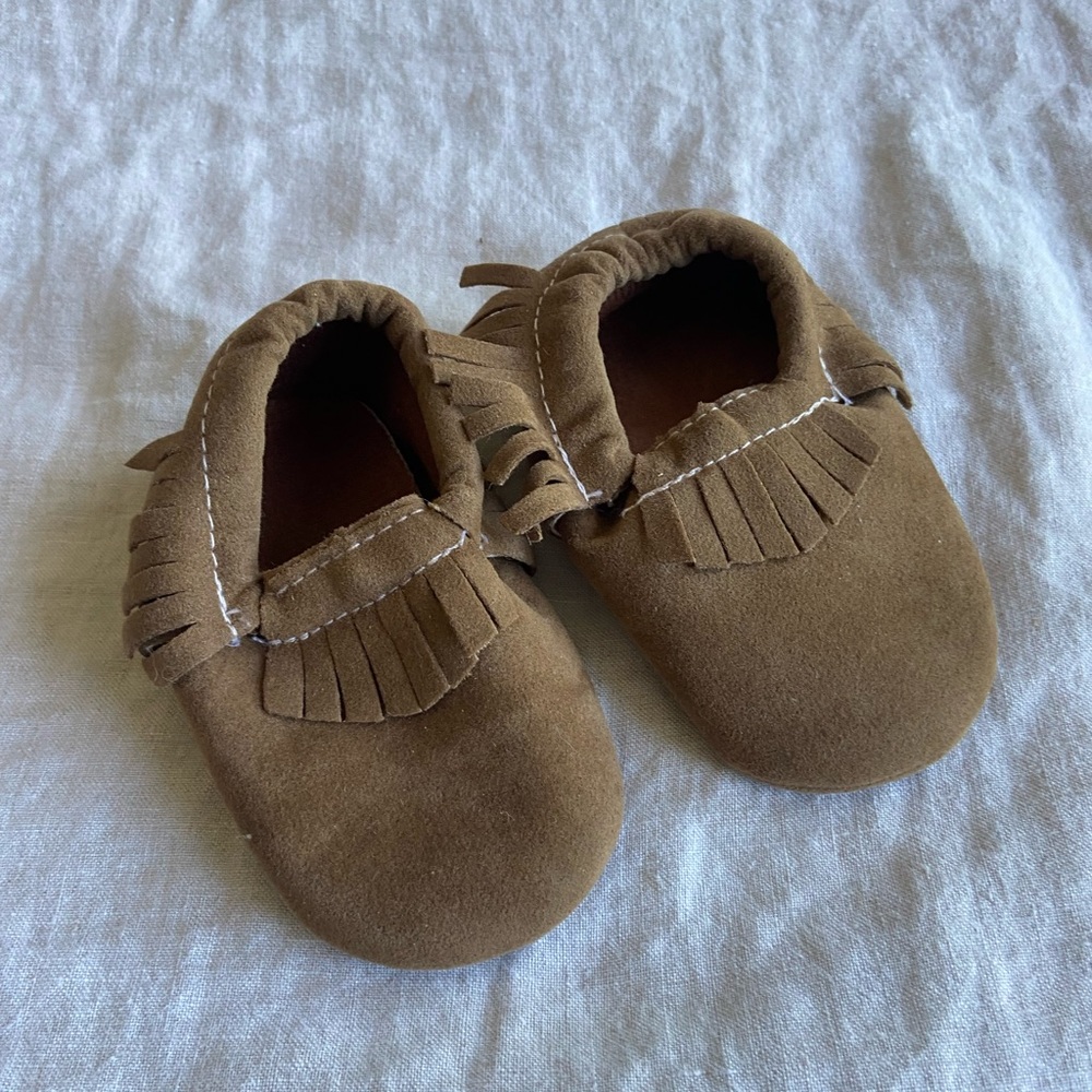 Never Used Baby Moccasins, 5 inches